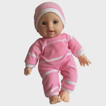 The New York Doll Collection 11&quot; Doll Striped w/ Pacifier Caucasian