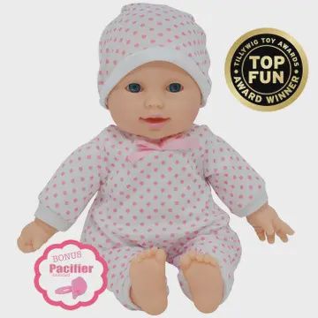 The New York Doll Collection 11&quot; Doll Polka Dots w/ Pacifier Caucasian