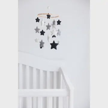 Monochrome Star Baby Crib Mobile