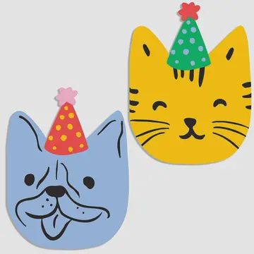 Die-Cut Dog &amp; Cat Stationary Set