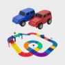 Magnetic Race Car Track Building Set with Trucks
