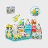 Metro City Magnetic Tiles &amp; Magnet Toys- Building Blocks with 8 Vehicle Character Action Figures