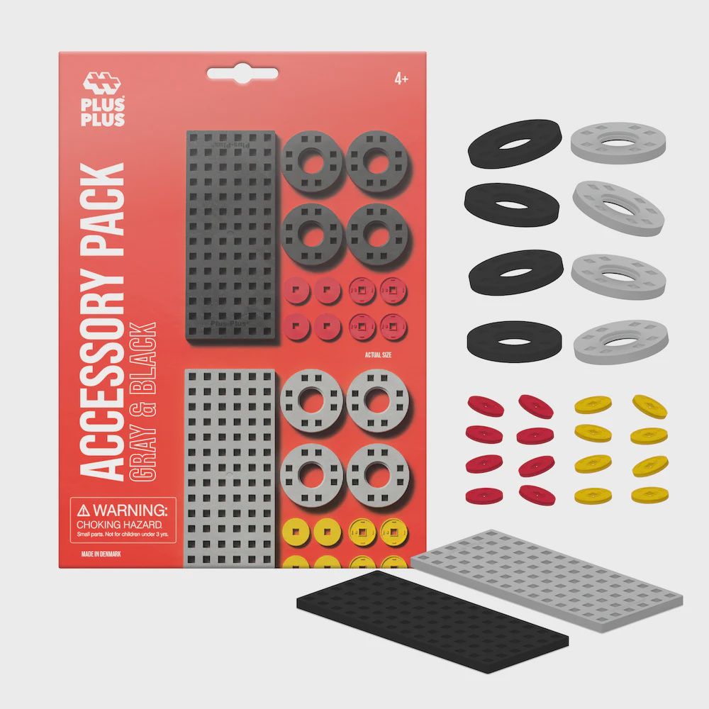 Plus Plus Accessory Pack- Gray &amp; Black