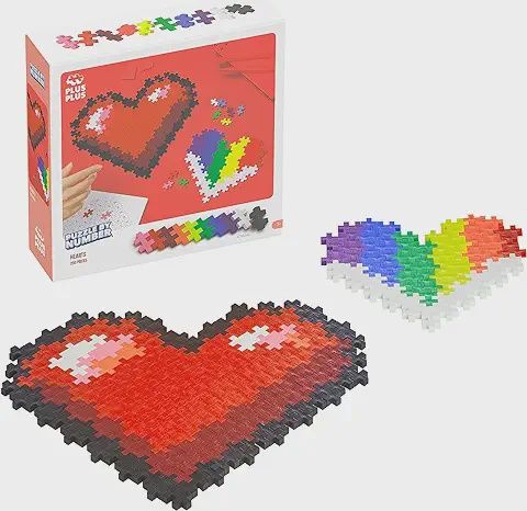 Plus Plus Puzzle by Number- Hearts