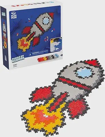 Plus Plus Puzzle by Number- Rocket