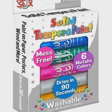 KwikStix Tempera Paint- 6 Metalix Colors