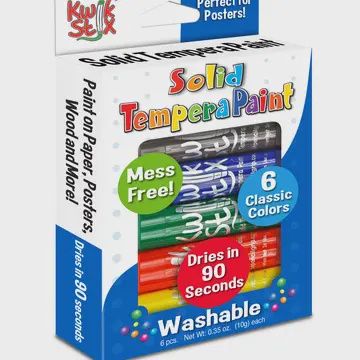 KwikStix Tempera Paint- 6 Classic Colors