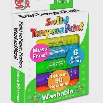 KwikStix Tempera Paint- 6 Neon Colors