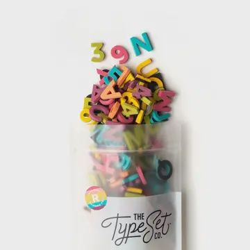 Rainbow 200pcs 1&quot; Magnetic Letters- Rainbow Pop