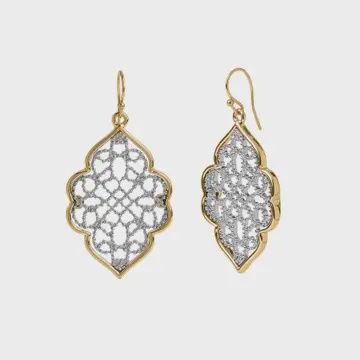 Two- Tone Vintage Dangle Earrings