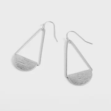 Open Sail Dangle Earrings- Silver