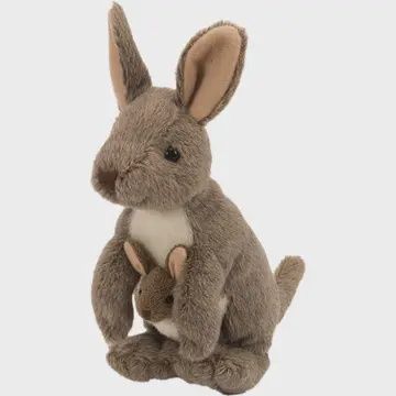 Ck-Mini Kangaroo W/Joey Stuffed Animal 8&quot;