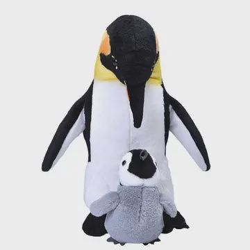 Mom Baby Emperor Penguin Stuffed Animal 12&quot;