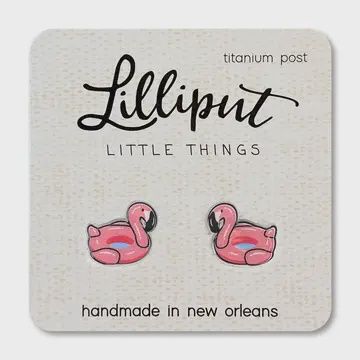 Flamingo Pool Floaty Earrings // Pink Flamingo