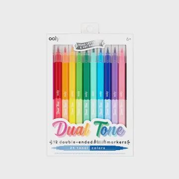 Dual Tone Double Ended Brush Markers