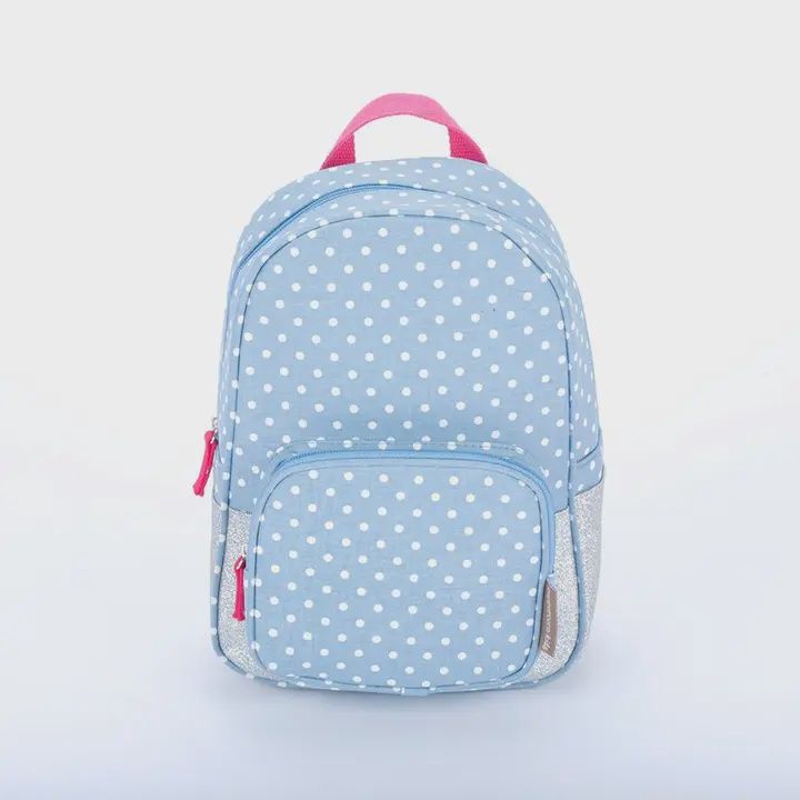 Girls Mini Glitter Backpack With Polka Dots and Glitter