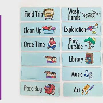 Magnetic Class Schedule For Preschool - Pack 0f 4
