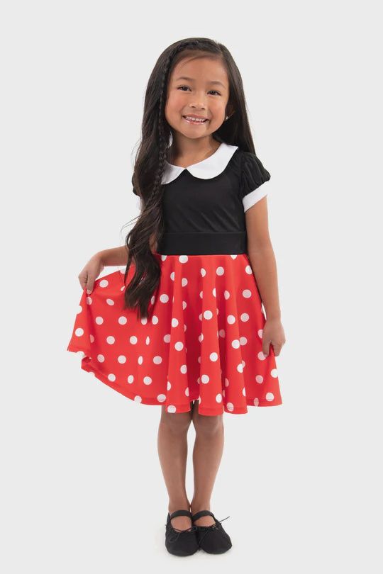 Retro Polka Dot Twirl Dress