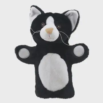 Eco Animal Buddies Hand Puppet - Cat (Black and White)