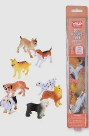 Tube of Dog Figurines with Playmat
