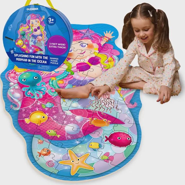 Giant 2x3 ft Shaped Floor Puzzles | Mermaid