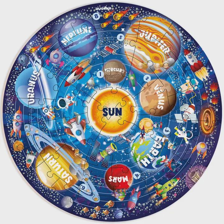 Giant 48 Piece Round Puzzles For Kids | Space