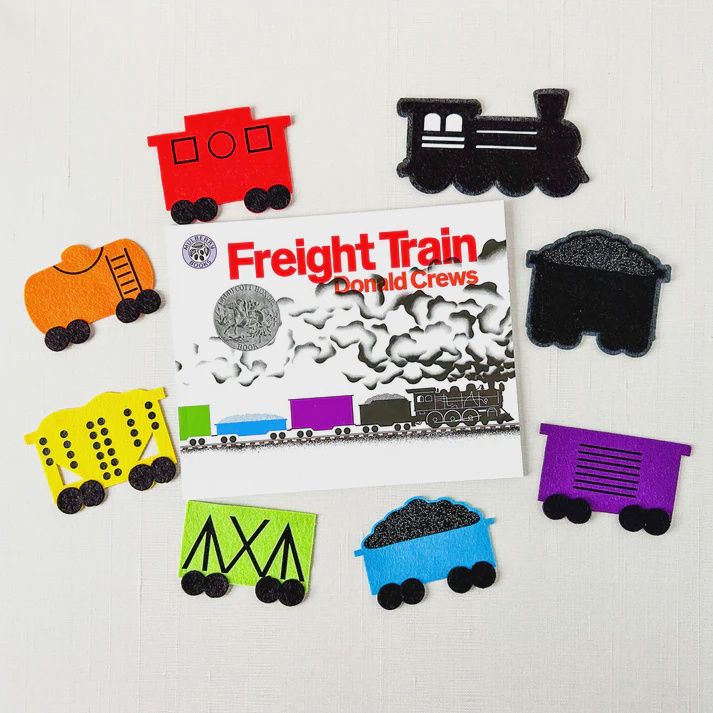 Freight Train- Book and Felt Set