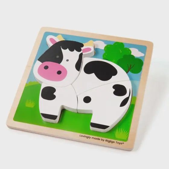 Chunky Lift-Out Puzzle - Cow