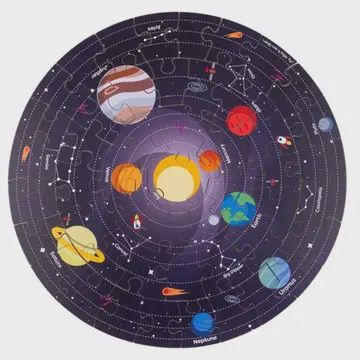 Solar System Circular Floor Puzzle