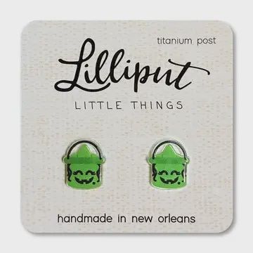 Retro Treat Bucket Earrings - Witch // Halloween Earrings