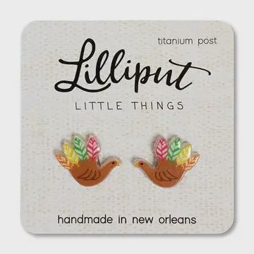 Thanksgiving Hand Turkey Earrings