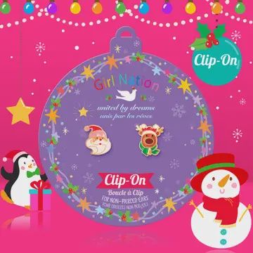 The Perfect Pair Clip Ons | Santa and His Reindeer
