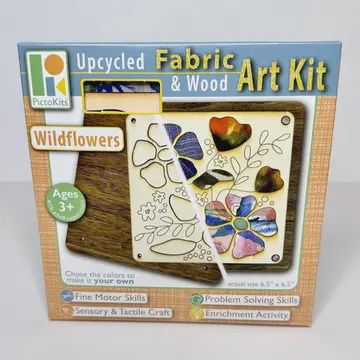 Fabric &amp; Wood Art Kit - Wildflower