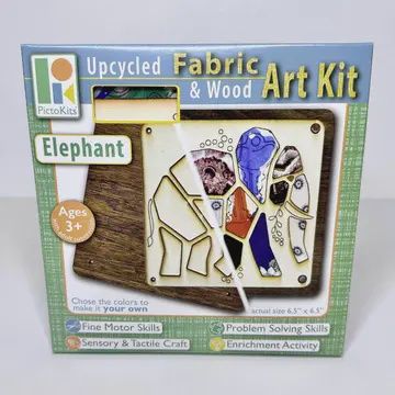 Fabric &amp; Wood Art Kit - Elephant