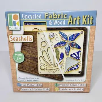 Fabric &amp; Wood Art Kit - Seashells