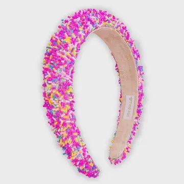 Padded Sprinkles Headband Hot Pink