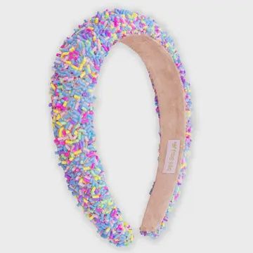 Padded Sprinkles Headband Light Blue