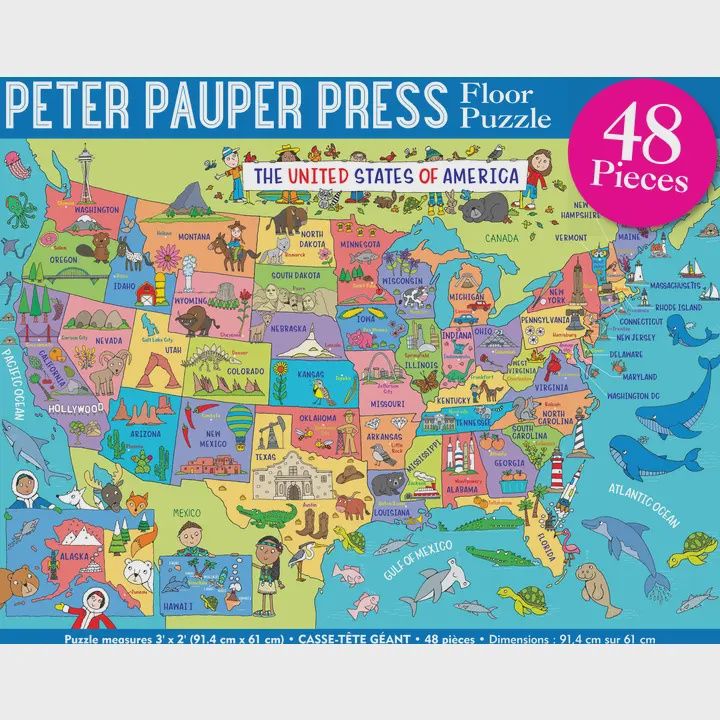 USA Map Kids&#39; Floor Puzzle
