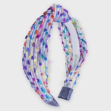 Kids Knot Headband - Confetti Hair Accessories For Girls Silver