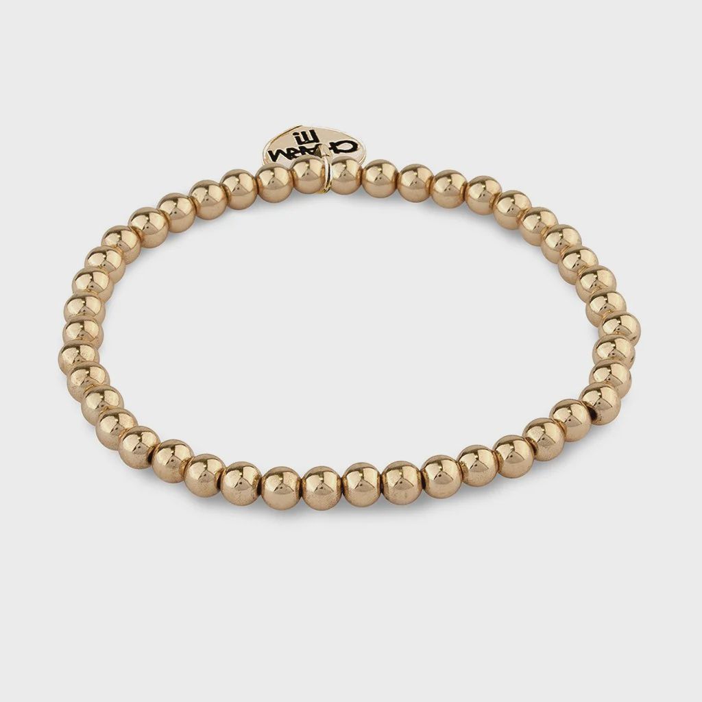 4mm Gold Bead Bracelet