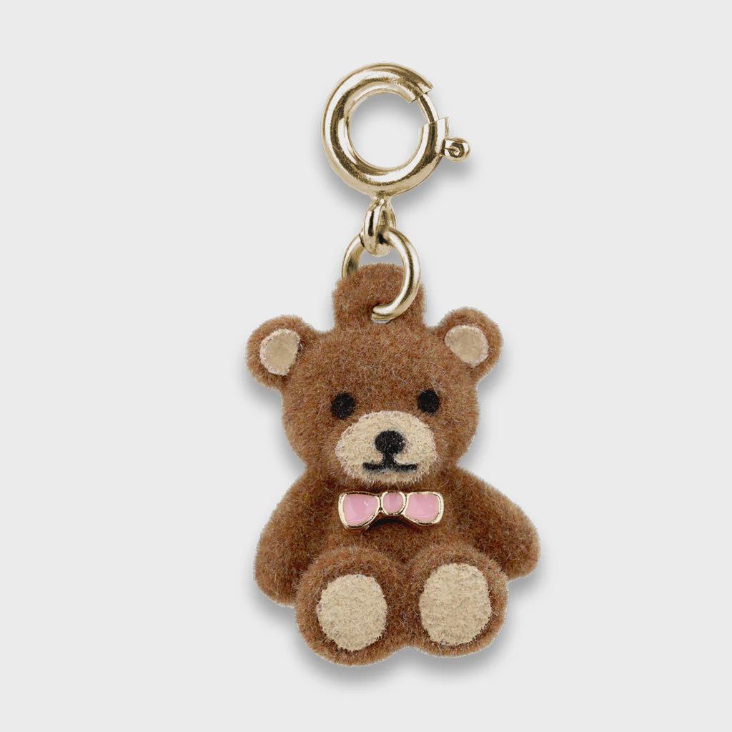 Gold Fuzzy Bear Charm