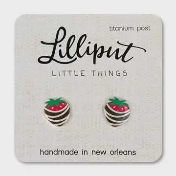 Chocolate Covered Strawberry Earrings