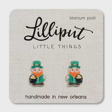Leprechaun Earrings // St Patricks Day