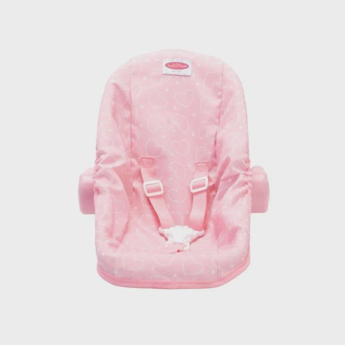 Car Seat/Carrier for Dolls, Pink Hearts