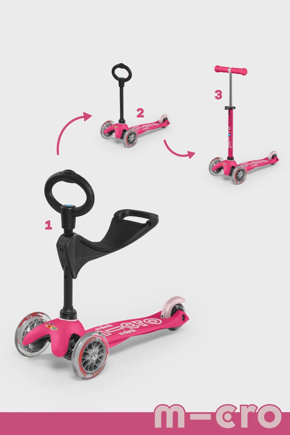 Micro Mini 3in1 Scooter - Pink