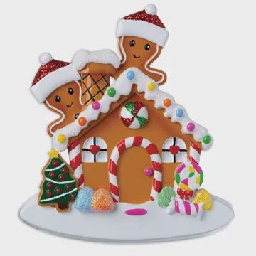 Gingerbread House Family Personalized Ornament