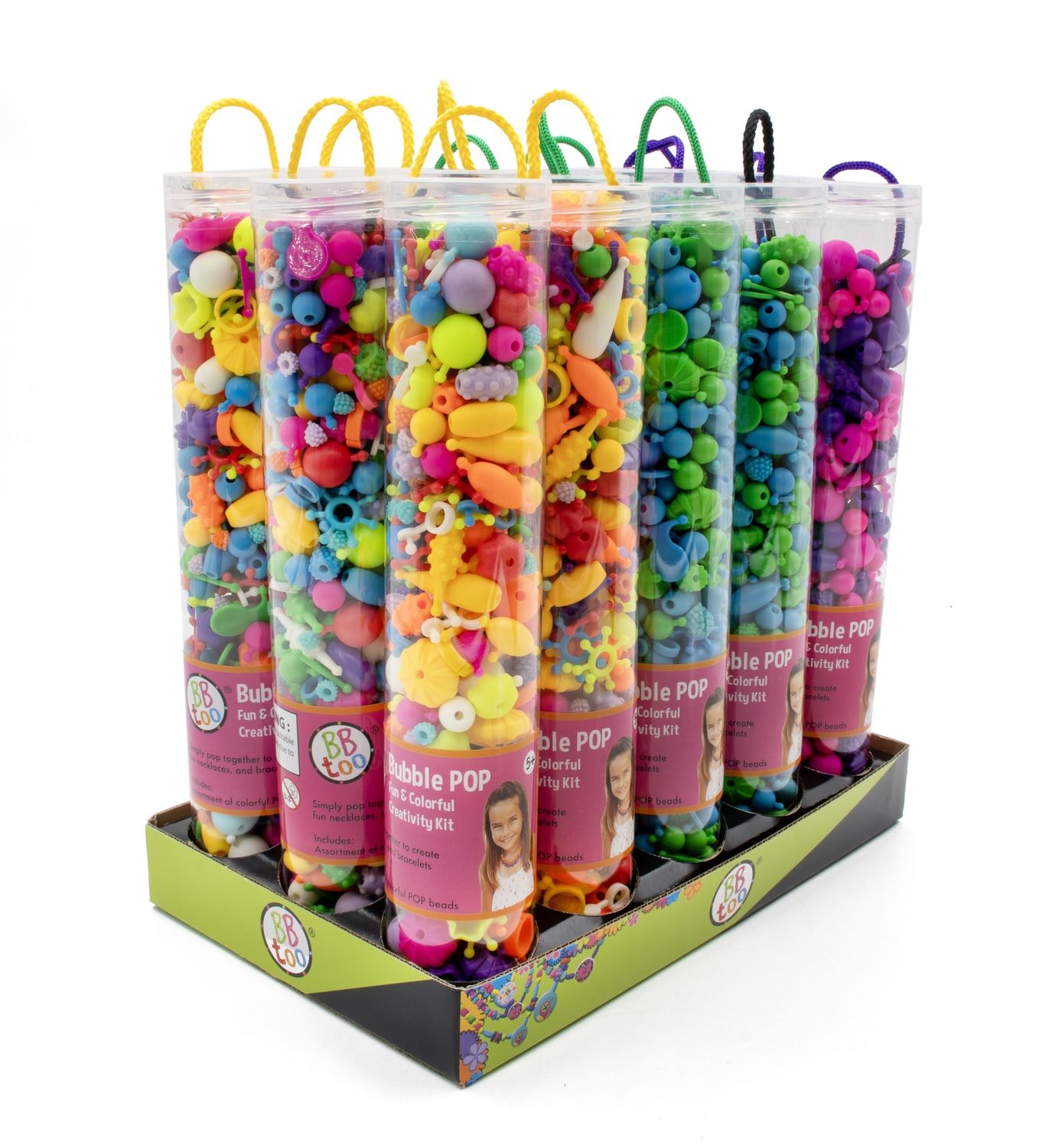 Pop Bead Tube- Blue/Green