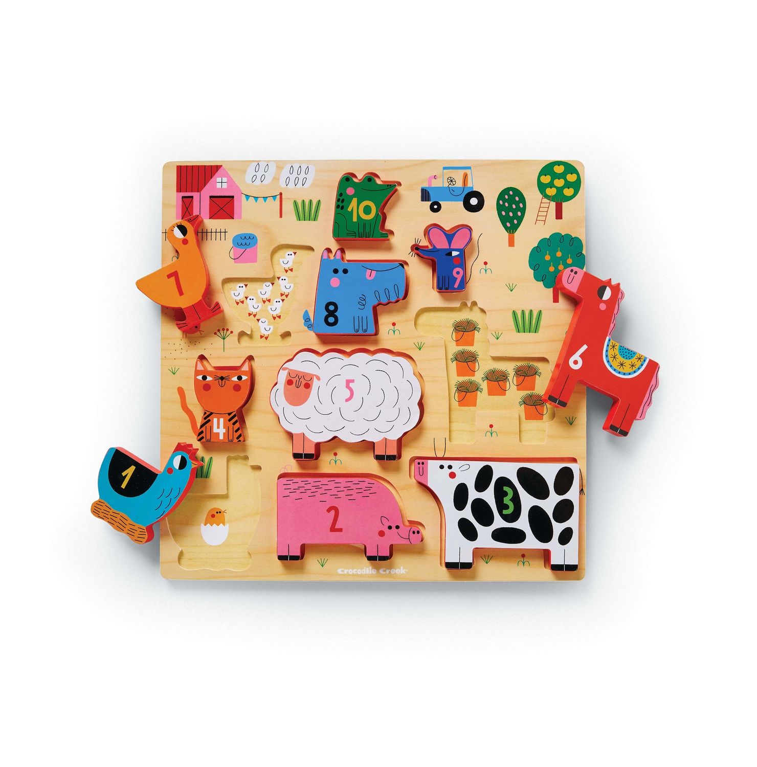 123 Stacking Wood Puzzle/123 Barnyard