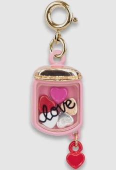 Gold Jar of Hearts Shaker Charm