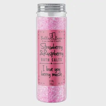 Mini Travel Size Bath Salts Strawberry &amp; Raspberry